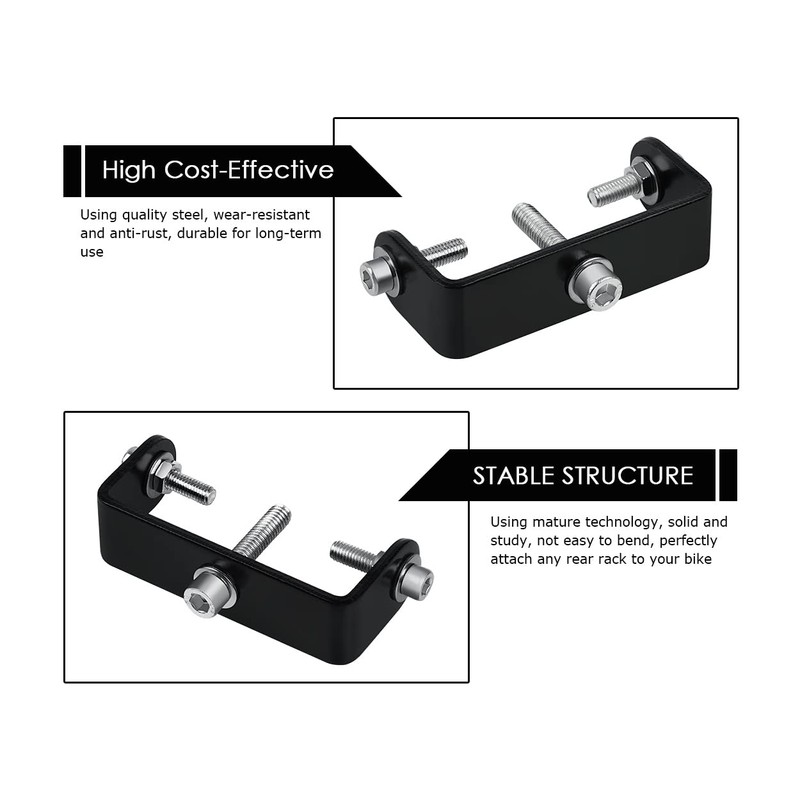 SCSpecial Bike Rear Rack Mount Adapter (Black)
