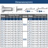 ddckj 21 Pcs Cabinet Connectors M4 (Barrel Nuts M4x10 Mm