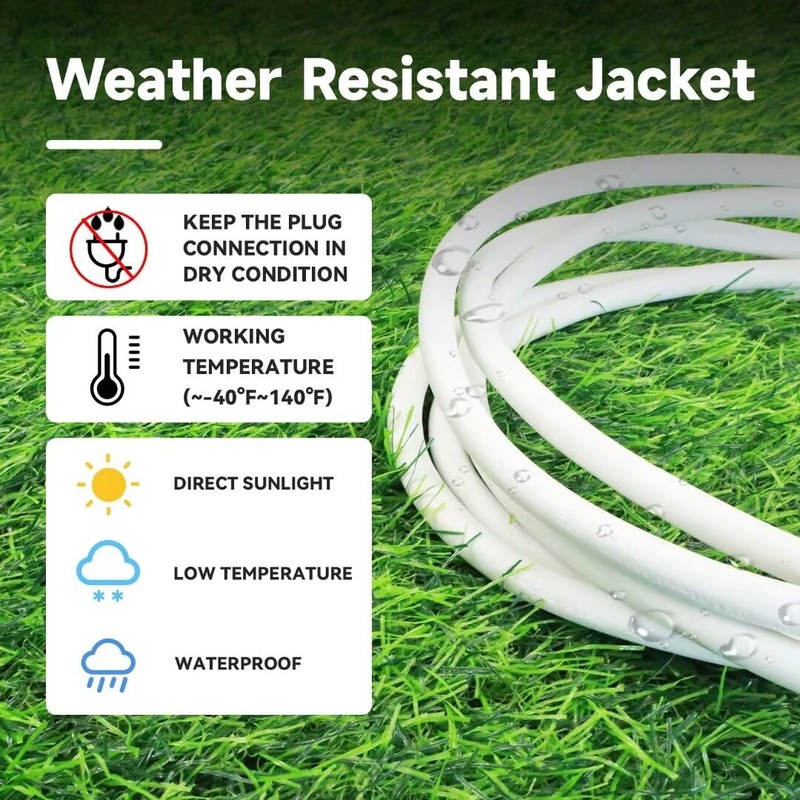 FNXPOW 25 Ft Outdoor Extension Cord - 12/3 SJTW Heavy