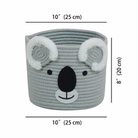 T&T Homewares Koala Storage Basket Small Size, Ideal for Baby Diapers, Laundry, Nursery & Kids Room - Versatile Organizer for Woodland Decor, Pet Toys