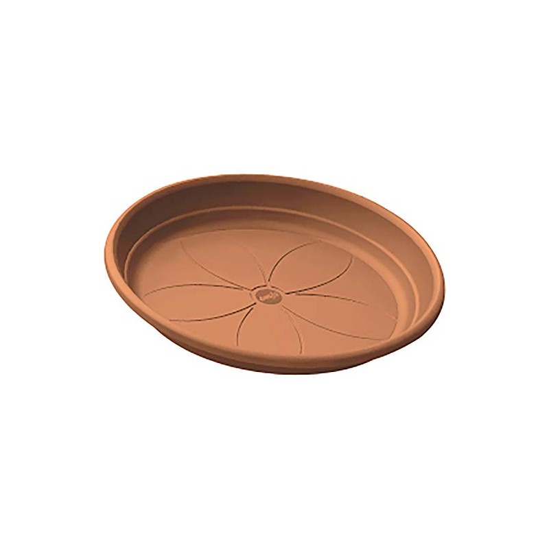 Emsa Flower Pot Tray, 25cm, Plastic, Light Terracotta, CITY, 517613