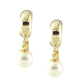 Jewelry Shop M Jewelry Soft Clip Clip-On Earrings for Women Simple Made in Japan Gold Silver, Pearl Metal