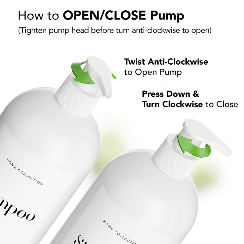 MOIIKKO Refillable Shampoo and Conditioner Dispenser Bottles 900ml Set of
