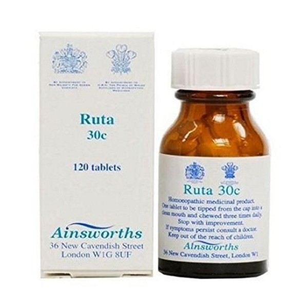 Ainsworths 30C Ruta Homoeopathic Remedy - Pack of 120 Tablets