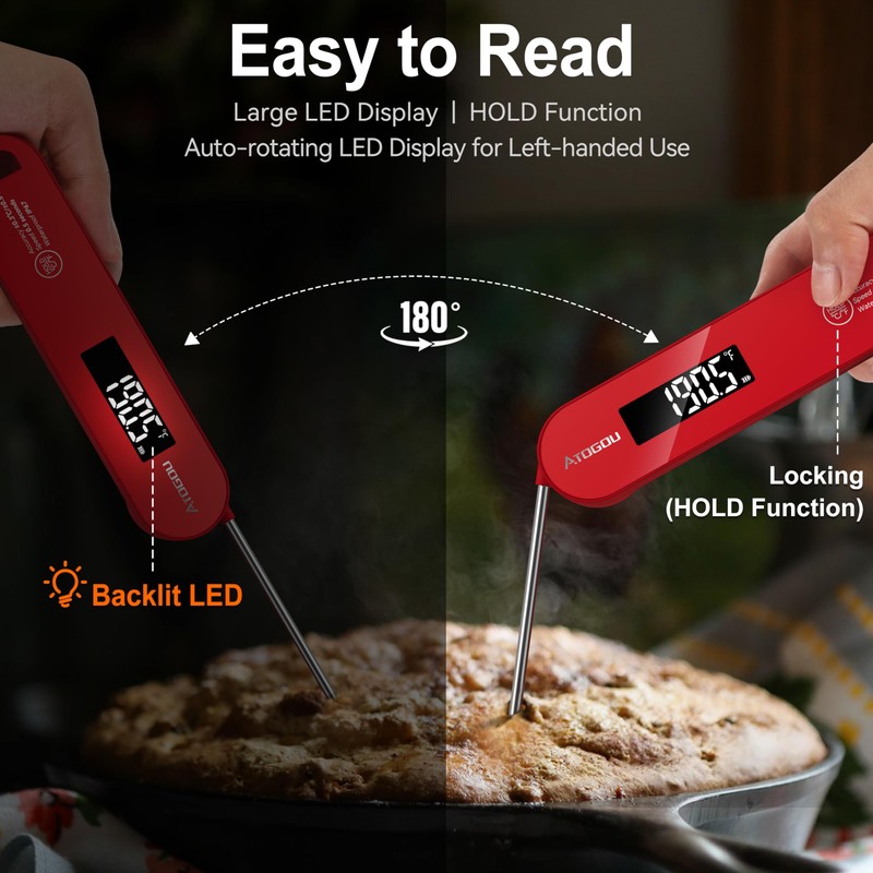 Atogou The Latest Thermocouple Food Thermometer. Faster: <1 second response