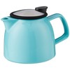 FORLIFE Bell Ceramic Teapot with Basket Infuser 26-Ounce/770ml, Turquoise