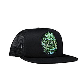 TOPSTONE Horror Saber Toothed Space Man Patch Snapback Trucker Hat Black