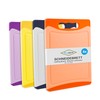 MaxxGoods Chopping Board Set of 4, Colourful, with Juice Groove