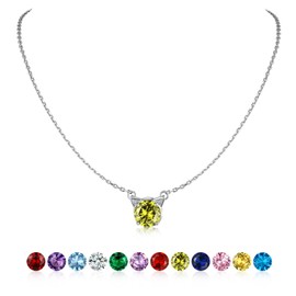 925 Sterling Silver Collar Chain Choker Crystal Cute Cat Pendant Little Kitty Ear Necklace, August Birthstone Necklace for Women Dainty Cubic Zirconia CZ Peridot Pendant Necklace Birthday Jewelry Gift
