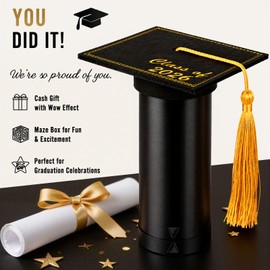 WenmthG 2026 Graduation Money Puzzle Box for Cash Gift - Grad Money Gift for Women Men Adults Teens Classmate - Surprise Mystery Gifts Box - Creative Gifts for Classroom Party - Fun Way to Give Cash