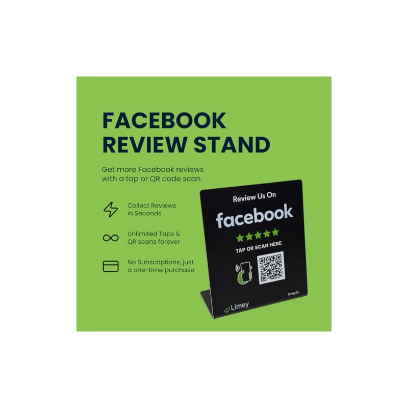 Facebook Review Display Stand | Boost Customer Reviews with Tap