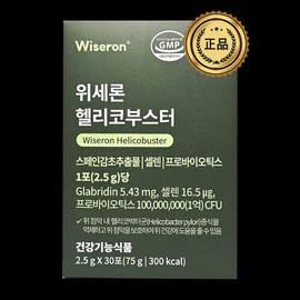Wiceron Helico Booster Spanish Licorice Extract Selenium Probiotics Licorice 2.5g / 위세론 헬리코부스터 스페인 감초추출물 셀렌 프로바이오틱스 감초 2.5g X 30포
