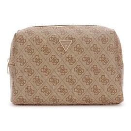 GUESS Zamira Large Top Zip Latte Logo