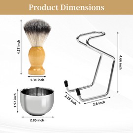 Shaving Brush and Bowl with Synthetic Badger Bristle