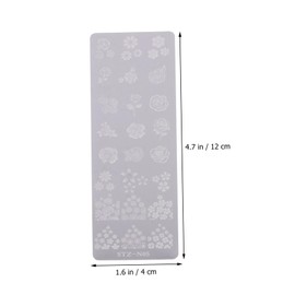 Baluue 6pcs Christmas Nail Manicure Stamping Plates Festive Nail Art Templates for Design Includes Various Holiday Patterns for Family Fun