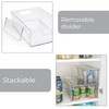 Smart Design Pull-Out Stackable Storage Bin with Removable Dividers -