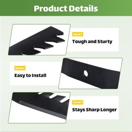 Sthovd Lawn Mower Blades 42 Inch Replacement for John Deere UC22008,John Deere Zero Turn Mower Z335E Z345M Z345R Z335M, John Deere Riding Lawn Mower X350 X354 Blades 2 Pack
