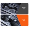PIUGILH Front Center Console Cup Holder Divider Storage Box Compatible
