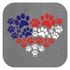 Animal Lover Cat Dog Paw Prints Heart USA Flag Ladies