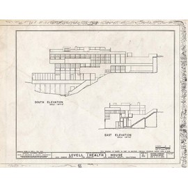 Historic Pictoric : Blueprint HABS Cal,19-LOSAN,66- (Sheet 6 of 9) - Lovell (Health) House, 4616 Dundee Drive, Los Angeles, Los Angeles County, CA 14in x 11in