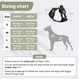 Belababy Dog Harness Small Dog, Anti Pull Dog Harness with Soft Padded Handle for Walking Training, Adjustable Reflective Harness for Small Medium Large Dogs, Dark Green S