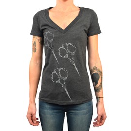 Women's Annex Shears Victorian Scissors Hair Salon Barber Graphic Tee T-Shirt