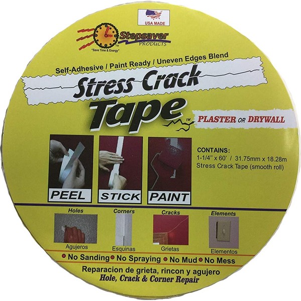 Stepsaver Products Self Adhesive Stress Crack Tape (1.25'' x 60' Smooth Roll) Item 7060