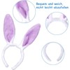 DIYDEC Pack of 6 Easter Bunny Ears, Plush Rabbit Ears,