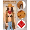 Jecery 4 Pieces 60s 70s Hippie Costume, Western Cowgirl Outfits