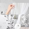 Tititex No Hooks Snap in Liner Grey Eucalyptus Leaves Shower