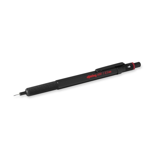 rOtring 1904444 600 Mechanical Pencil, 0.5 mm, Black Barrel