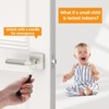 Amerdeco 1 Pack Privacy Door Handles, Brushed Satin Nickel Interior,