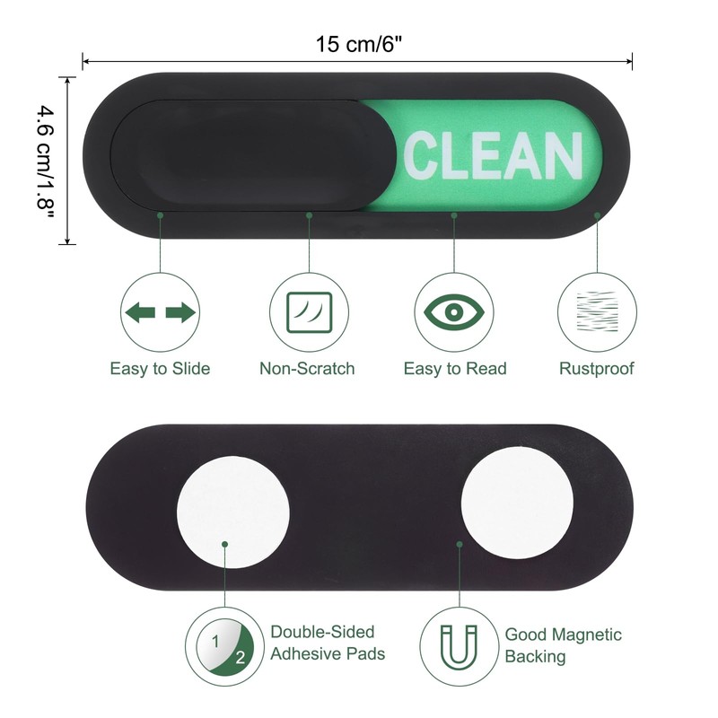 sourcing map Dishwasher Magnet Clean Dirty Sign Oval Magnetic Dishwasher