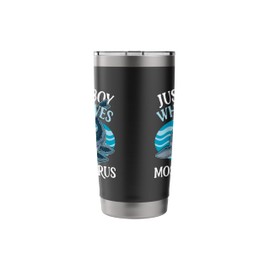 Boy Who Loves Mosasaurus Dinosaur Sea Mosasaur Mosasaurus Stainless Steel Insulated Tumbler