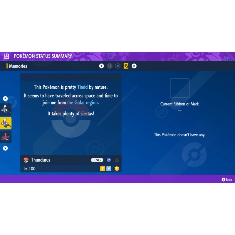 6IV Shiny Thundurus+Enam