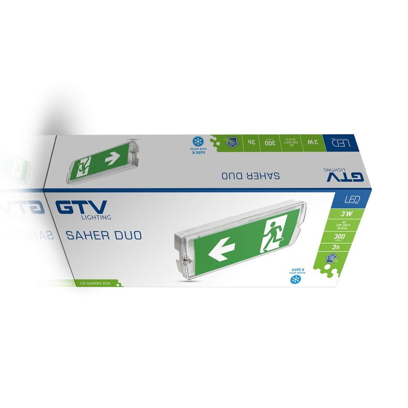 GTV SAHER DUO Emergency Path Lighting, Escape Route Lighting, Exit,