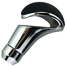 Lunsom R-Shape Shift Knob Metal Car Shift Lever Knob Suitable for Automatic and Manual Cars, Black