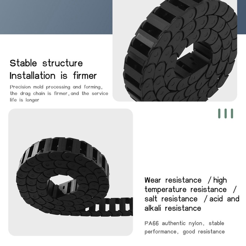 Nylon Drag Chain 1m Length Good Toughness PA66 Temperature Resistance