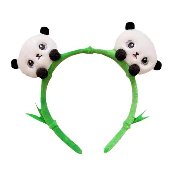 Headband Plush panda headband Headwear (Style 1, One size)