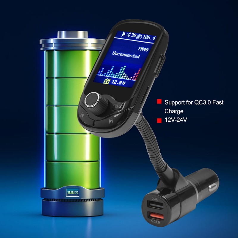 1.8 in TFT Car MP3 Player FM Transmitter Dual USB