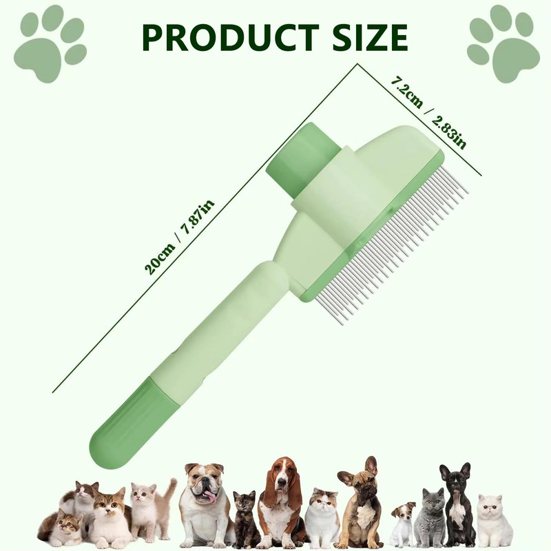EYBDYB Self-Cleaning Cat & Dog Comb – 2-in-1 Pet Hair