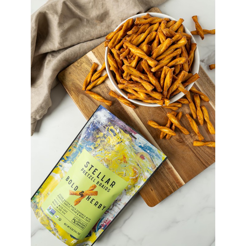 Stellar Pretzel Braids, Bold & Herby Roasted Onion & Garlic,