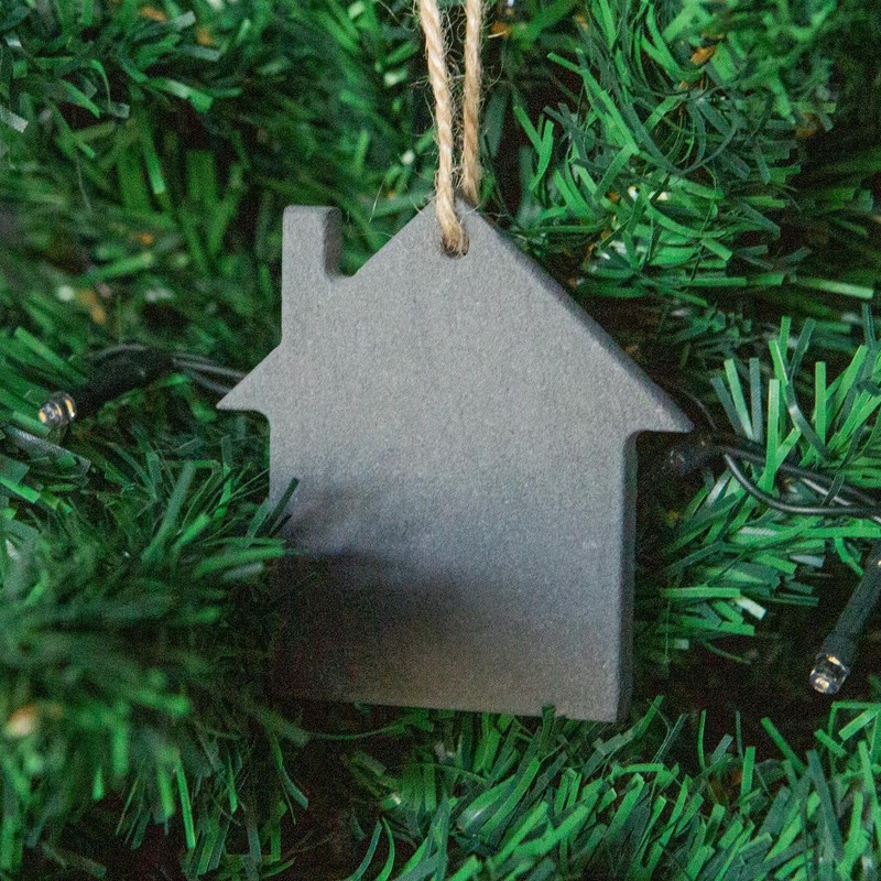 Nicola Spring 6X House Slate Christmas Tree Decoration - Small