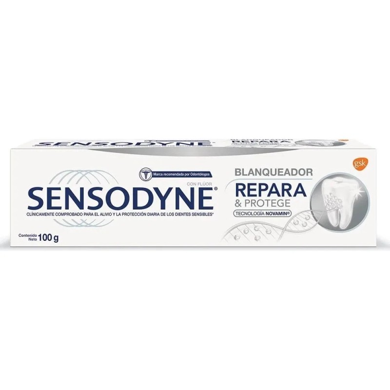 Crema Dental Sensodyne Repara Y Protege Blanqueador 100g