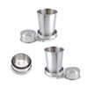 PHMING Set of 2 Folding Cups, Stainless Steel 150 ml,