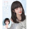 AISIHAIR Wig, Semi-Long, Medium, Black, Straight, Full Wig, Long, Small