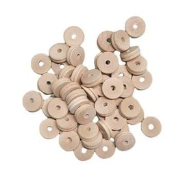 50 x 20mm Diameter - Birch Hardwood - Grooved Wooden Wheels