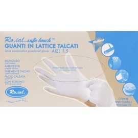 Roial Disposable Latex Gloves with Powder – 100 Gloves