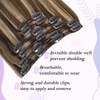 Sindra Clip in Hair Extensions Human Hair Brown Mixed Caramel
