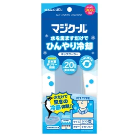 MAGICOOL Cooling Neck Cooler, Light Blue M (Normal), Made with Japanese Polymer, Cool Cooling 20 Hours Just by Including Water